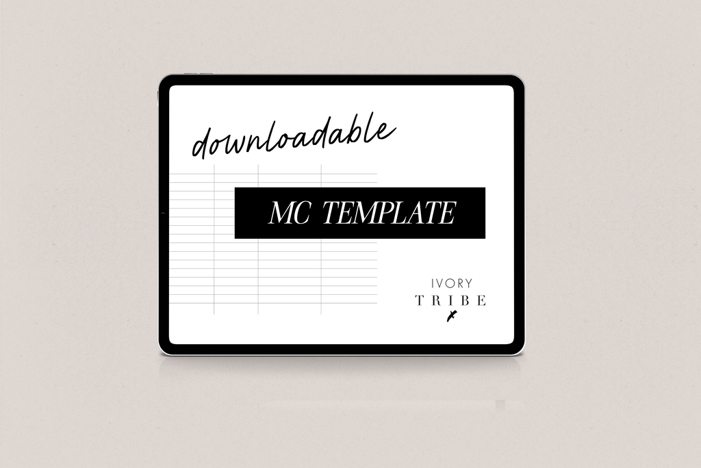 DOWNLOADABLE MC GUIDE & RUN SHEET TEMPLATE